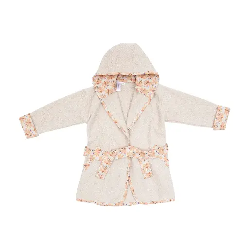 [0L016-51] Badjas Flower Fever Nude | Ecru