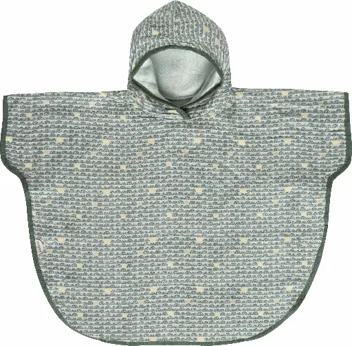 [0L015-24] Poncho Tetra Bow Deco | Groen