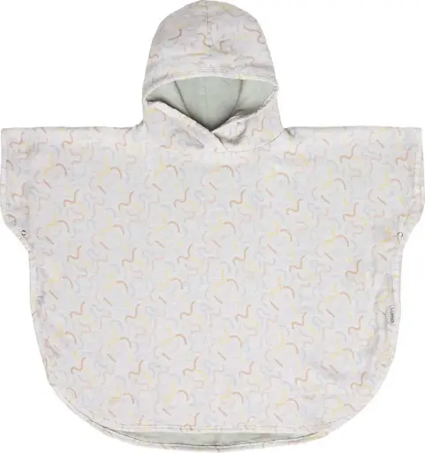 [0L015-31] Poncho Tetra Multi Lines | Meerkleurig