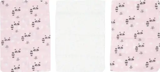 [0L050-22] Washandjes Tetra 3 Stuks Racoon Pink | Roze