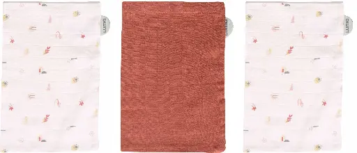 [0L050-27] Washandjes Tetra 3 Stuks Sunset Shapes | Meerkleurig