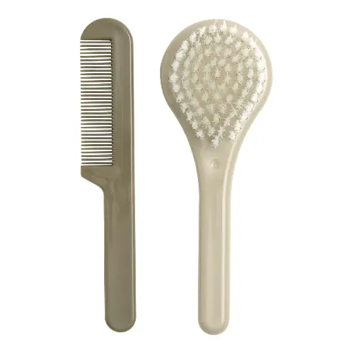 [0L209-43N] Brosse et peigne Olive Green | Vert