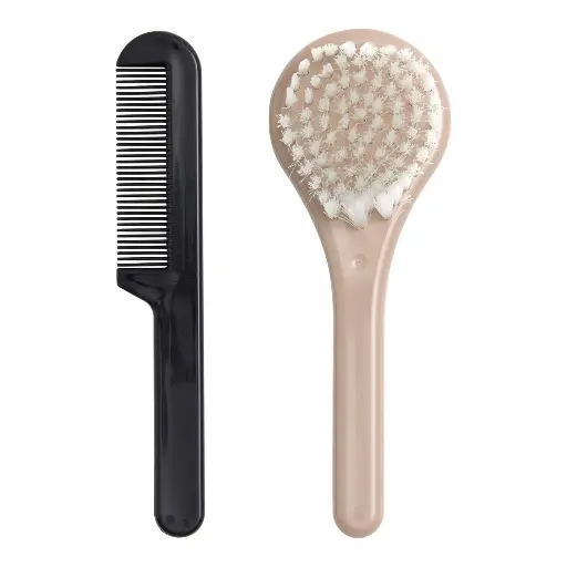 [0L209-45N] Brosse et peigne Desert Taupe | Taupe