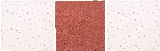 [0L053-27] Monddoekjes Tetra 3 Stuks 32x32cm Sunset Shapes | Meerkleurig