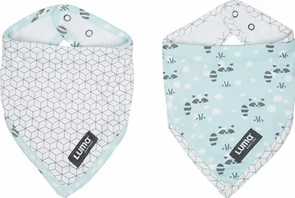 [0L018-17] Bandana Slabben 2 Stuks Racoon Mint | Mint