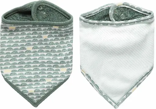 [0L018-24] Bandana Slabben 2 Stuks Bow Deco | Groen