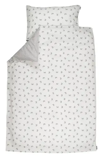 [01152-211] Dekbedovertrek 100x140cm Panda | Offwhite