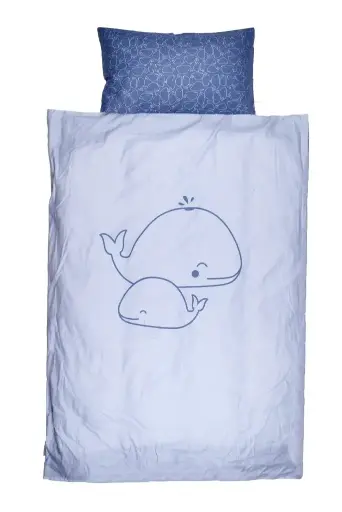 [01152-216] Dekbedovertrek 100x140cm Sea Life | Blauw
