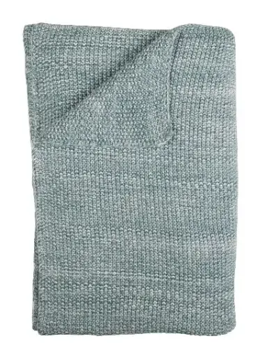 [01316-141] Deken Gebreid 100x150cm Smoke Blue | Blauw