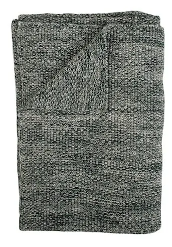 [01316-143] Deken Gebreid 100x150cm Deep Jungle | Groen