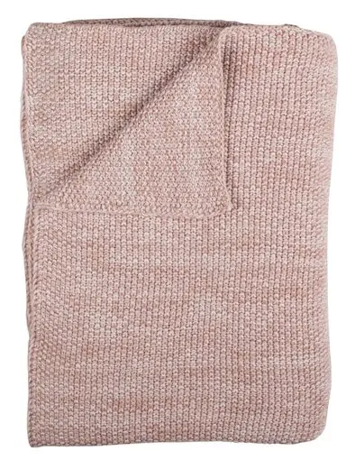 [01316-144] Deken Gebreid 100x150cm Misty Rose | Roze