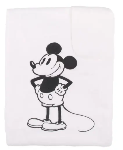 [01303-140] Deken 75x100cm Mickey | Wit/Zwart