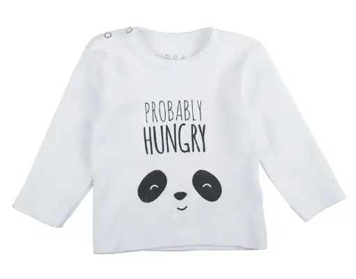 T-Shirt Hungry Panda White | Wit