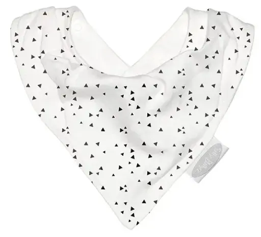 [01639-08] Bandana Slab Jersey Triangles | Wit/Zwart