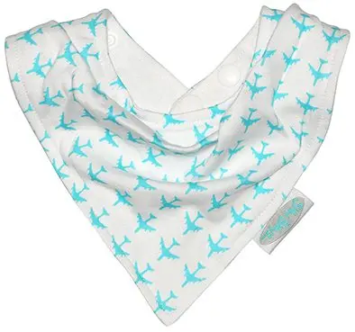 [01639-15] Bandana Slab Jersey Airplane | Blauw