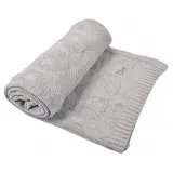 [01316-301] Couverture Tricotée 100x130cm Forest | Gris