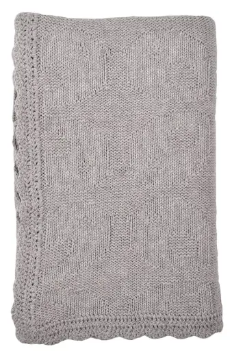 [01306-301] Deken Gebreid 75x90cm Forest | Grijs