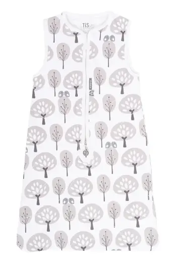 [01501-300] Slaapzak Zomer 70cm Forest | Wit/Grijs