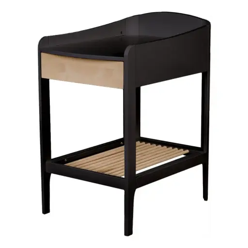 [00214-92] Table à langer Wave Black Satin/Wax | Noir