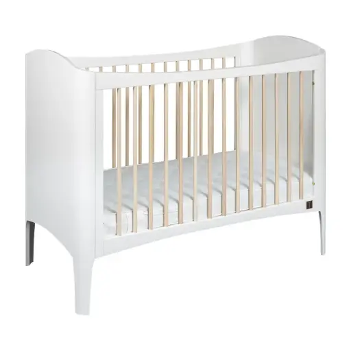 [00210-91] Bed 60x120cm Wave White/Wax | Wit