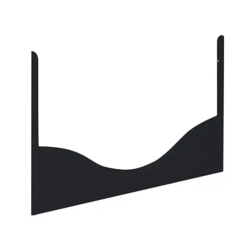 [00209-92] Zijpaneel Bed 60x120cm Wave Zwart | Zwart