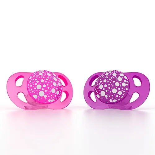[78082-00] Fopspenen 0-6m 2 Stuks Pink/Purple | Roze/Paars
