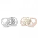 [78290-00] Sucettes 6+m 2 Pièces Pastel Grey/Beige | Gris/Beige