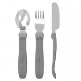 [78214-00] Couverts Acier 3 Pièces Pastel Grey | Gris
