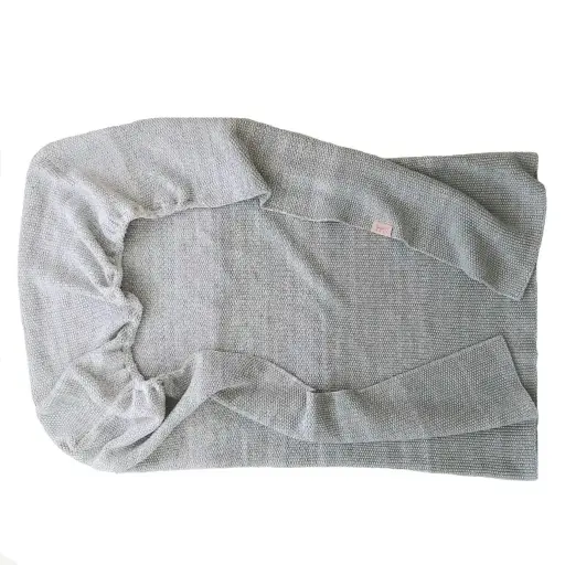 [01310-722] Tuck-Inn Deken Gebreid 40x80cm Ombre Warm Grey | Grijs