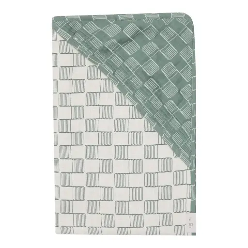 [01601-705] Badcape Tetra 75x85cm Sticky Stripes | Offwhite/Groen