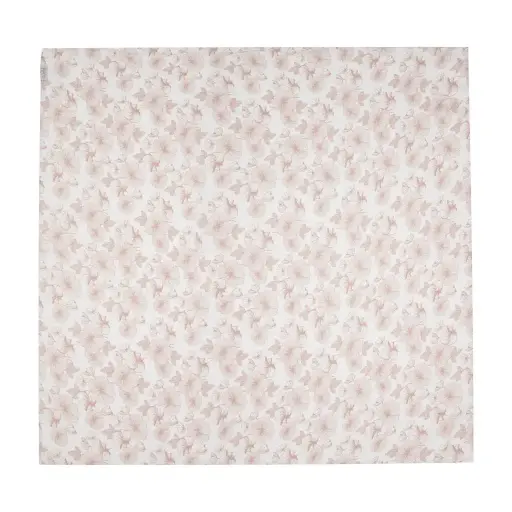 [01589-712] Doek Tetra 110x110cm Flower Powder | Wit/Roze